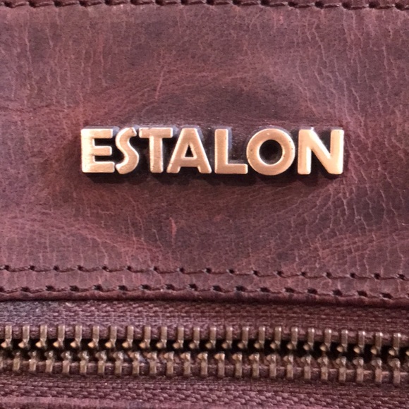 ESTALON BROWN LEATHER SHOULDER BAG - Picture 8 of 9